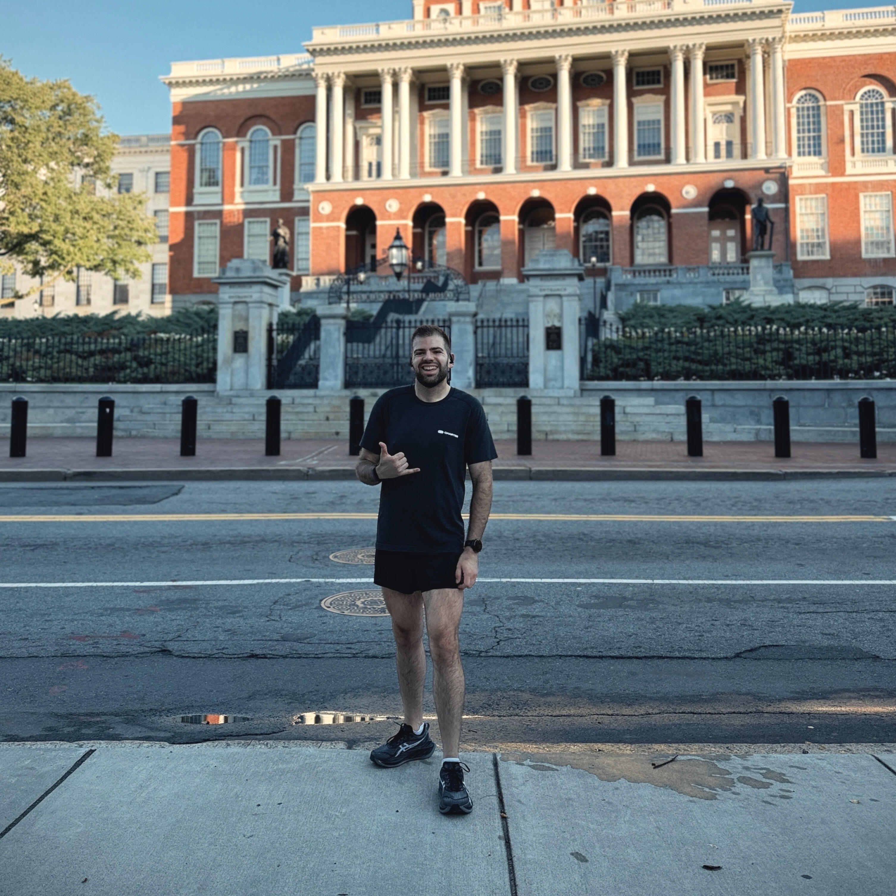 Drew english on a run in Boston